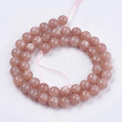 Natural Sunstone Beads Strands G-J157-8mm-07-1