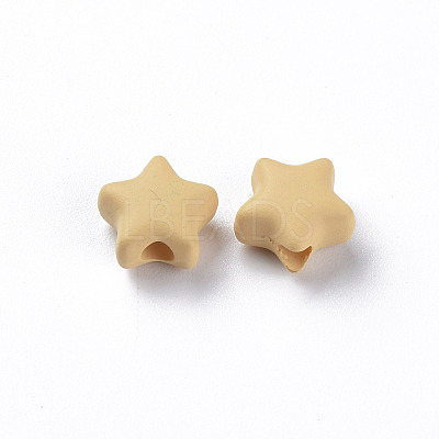 Spray Painted Acrylic Beads X-MACR-S373-45-O07-1