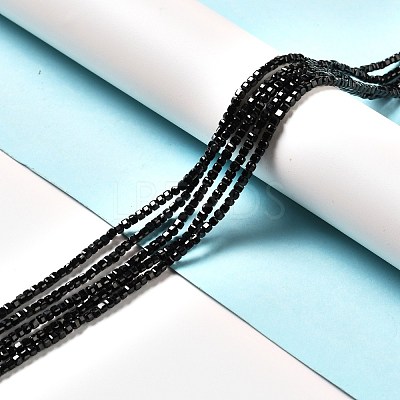 Natural Black Spinel Beads Strands G-D467-A04-02-1