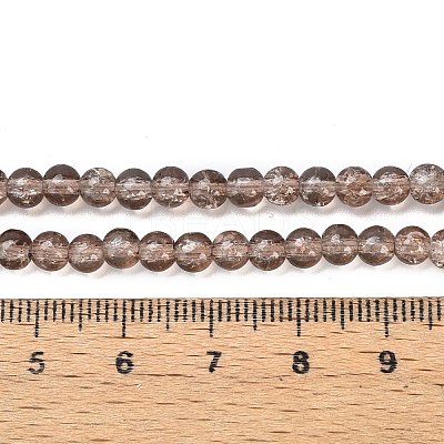 Crackle Glass Beads Strands CCG-Q001-4mm-07-1