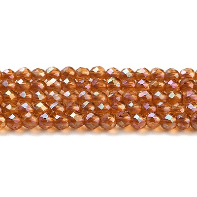 Electroplate Transparent Glass Beads Strands LS-GLAA-H021-01A-FR02-1