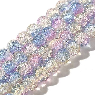 Crackle Glass Beads Strands X1-CCG-C002-8mm-09-1