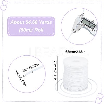 1 Roll Hollow Pipe PVC Tubular Synthetic Rubber Cord RCOR-SC0001-01B-1