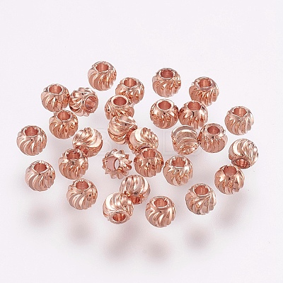 Brass Spacer Beads LS-KK-G312-01RG-4mm-RG-1