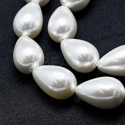 Electroplate Shell Pearl Beads Strands BSHE-G010-12x16mm-01-1