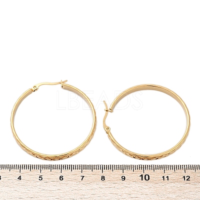 Ion Plating(IP) 304 Stainless Steel Hoop Earrings EJEW-L215-15G-1