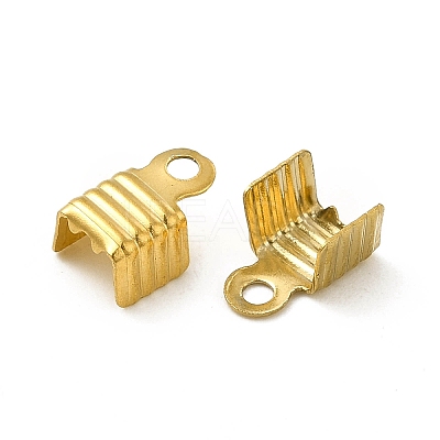 304 Stainless Steel Folding Crimp Ends X-STAS-P319-02G-1