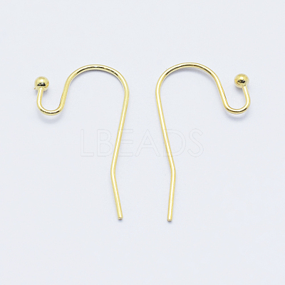 Long-Lasting Plated Brass Earring Hooks KK-K204-136G-NF-1