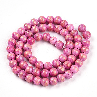 Natural Mashan Jade Beads Strands G-A255-A01-02N-1