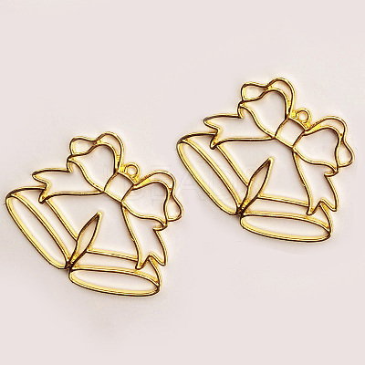 Zinc Alloy Open Back Bezel Pendants PALLOY-F242-02G-07-1