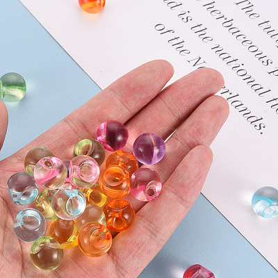 1-Hole Transparent Acrylic Buttons X-TACR-S154-50B-1