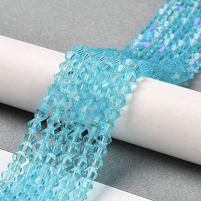 Transparent Electroplate Glass Beads Strands LS-EGLA-A039-T4mm-L20-1