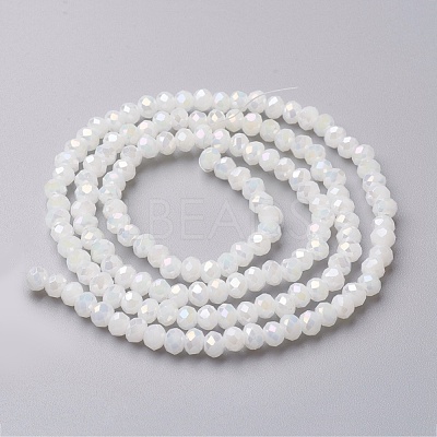 Electroplate Glass Beads Strands EGLA-F124-FR-A03-1