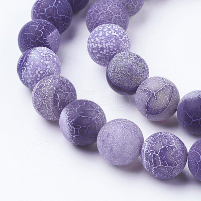 Natural Crackle Agate Beads Strands X-G-G055-10mm-8-1