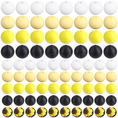 100Pcs Silicone Beads SIL-PA0001-39B-1