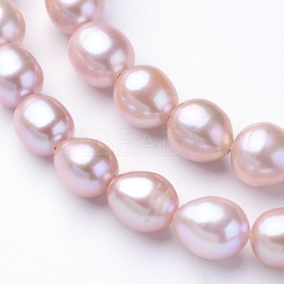 Natural Cultured Freshwater Pearl Beads Strands PEAR-Q003-7mm-01-1