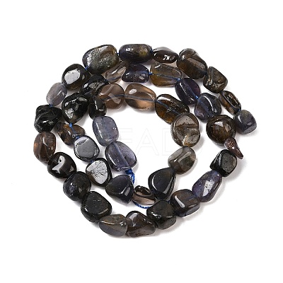 Natural Iolite/Cordierite/Dichroite Beads Strands G-A284-A02-02-1