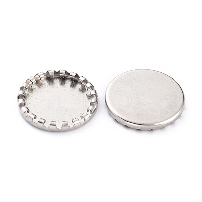 Non-Tarnish 304 Stainless Steel Cabochon Settings STAS-Y001-08P-1