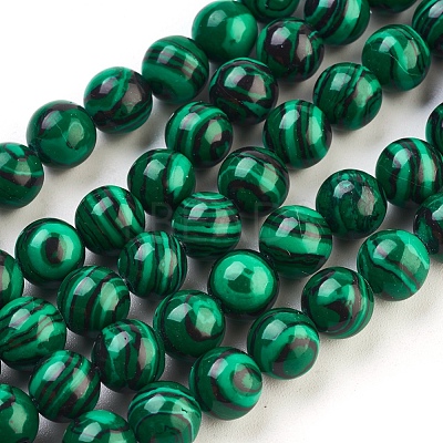 Synthetic Malachite Beads Strands X-TURQ-N006-8-1