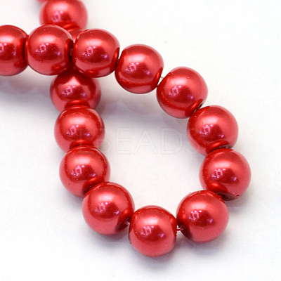 Baking Paint Glass Pearl Bead Strands HY-Q003-3mm-74-1