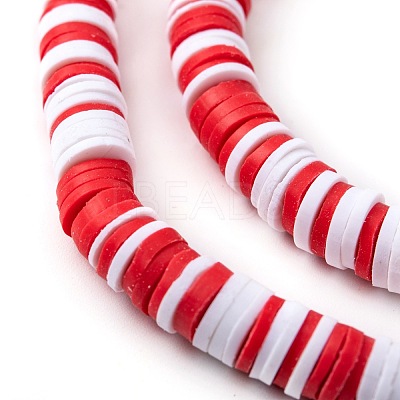 Handmade Polymer Clay Beads Strands CLAY-R089-6mm-T02B-01-1