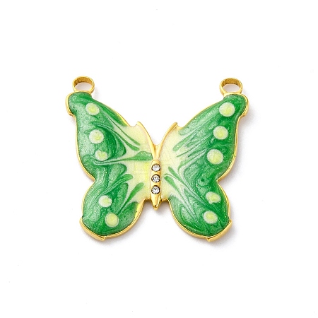304 Stainless Steel Enamel Pendants STAS-S163-01C-G-1
