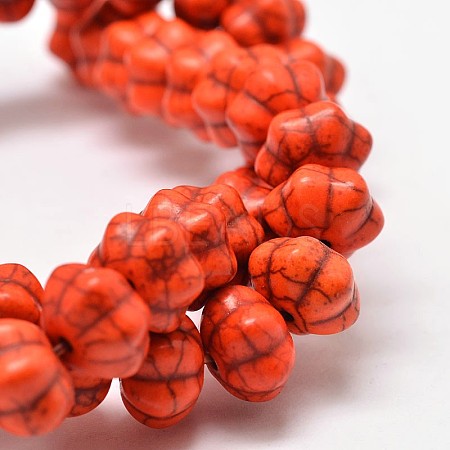 Autumn Theme Dyed Synthetic Turquoise Bead Strands G-M148-02-B-1