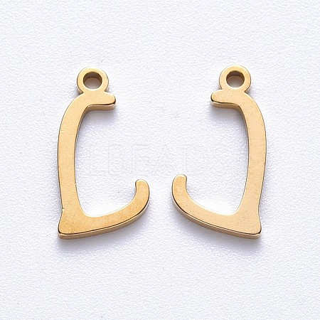 PVD Vacuum Plating 201 Stainless Steel Charms STAS-R105-L-G-1