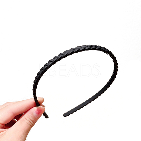 Resin Braided Thin Hair Bands OHAR-PW0003-191B-1
