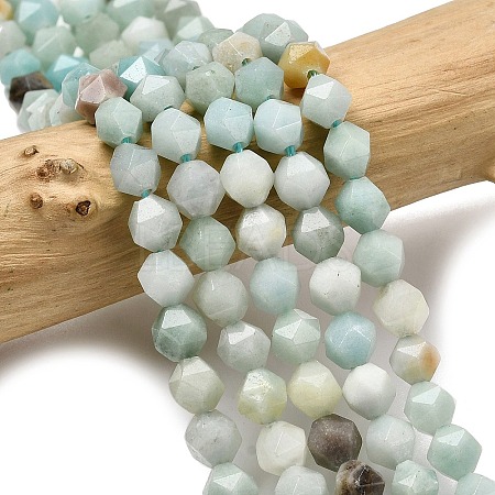 Natural Flower Amazonite Beads Strands G-Z119-A08-01-1