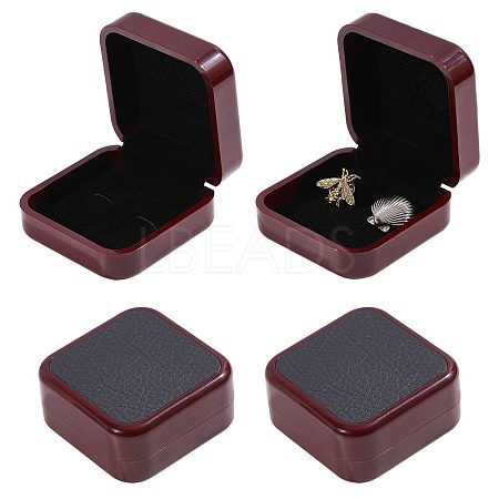 Plastic & PU Leather Jewelry Cufflink Boxes CON-WH0117-14A-1