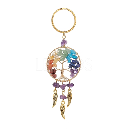 Natural Amethyst Keychain KEYC-JKC00435-02-1