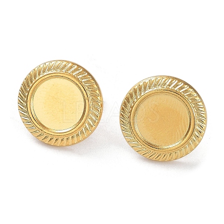 Ion Plating(IP) 304 Stainless Steel Stud Earrings Findings STAS-M323-07G-1