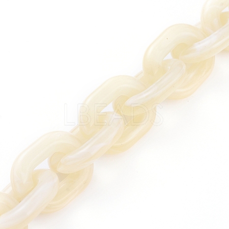 Transparent Acrylic Handmade Cable Chain AJEW-JB00542-06-1