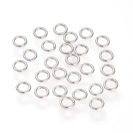 304 Stainless Steel Round Rings X-STAS-S066-16-4mm-1