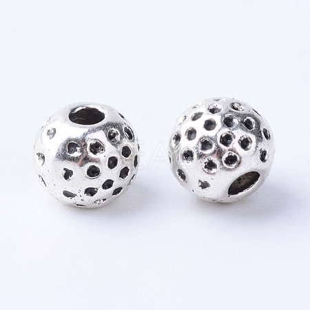 Tibetan Style Alloy Spacer Beads X-TIBE-Q063-66AS-RS-1
