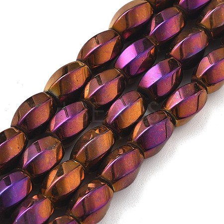 Electroplated Synthetic Magnetic Hematite Beads Strands G-P545-G01-02A-1