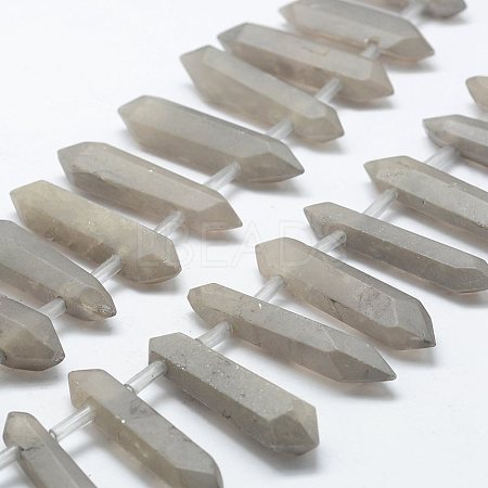 Electroplate Natural Crystal Quartz Pointed Beads Strands G-K180-G01-1