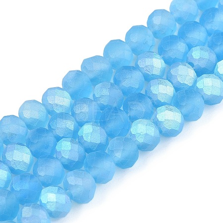 Transparent Glass Beads Strands EGLA-A044-T6mm-MB08-1