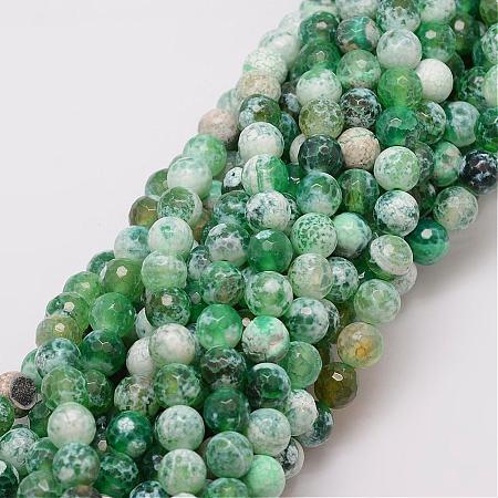 Natural Fire Crackle Agate Bead Strands G-G882-8mm-B01-1