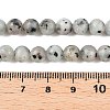 Natural Sesame Jasper/Kiwi Jasper Bead Strands G-R345-6mm-36-5