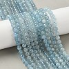 Natural Aquamarine Beads Strands G-D327-B01-6mm-1