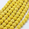 Natural Lava Rock Beads Strands G-F531-8mm-G15-1