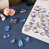 70Pcs 7 Style Electroplate Faceted Glass Pendants EGLA-TA0001-11-7