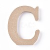 Letter Unfinished Wood Slices DIY-WH0162-62C-1
