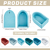 6Pcs 6 Colors Mini Wood Wall Mounted Jewelry Display Stands ODIS-BC0001-38-2