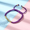 Polyester Cord Braided Bead Bracelets for Women BJEW-L698-01G-11-1