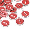 Platinum Plated Alloy Enamel Charms ENAM-S118-03I-P-4
