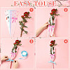 Bowknot Print Transparent PE Cone Flower Sleeves ABAG-FZC0002-001E-2