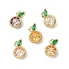 10Pcs 5 Colors Brass Micro Pave Cubic Zirconia Charms KK-CJ0004-08-1